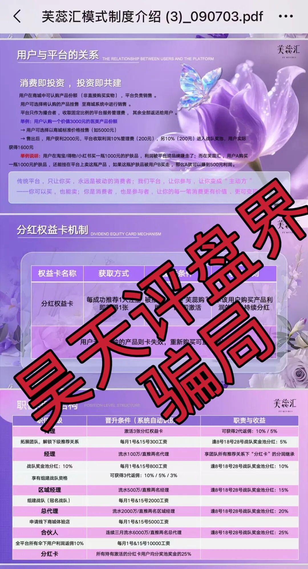 芙蕊汇商城利用“医美挂售”包装的资金盘骗局，日收益高达1%以上，各位需提高警惕，防止被骗！—昊天评盘界-股票资源网